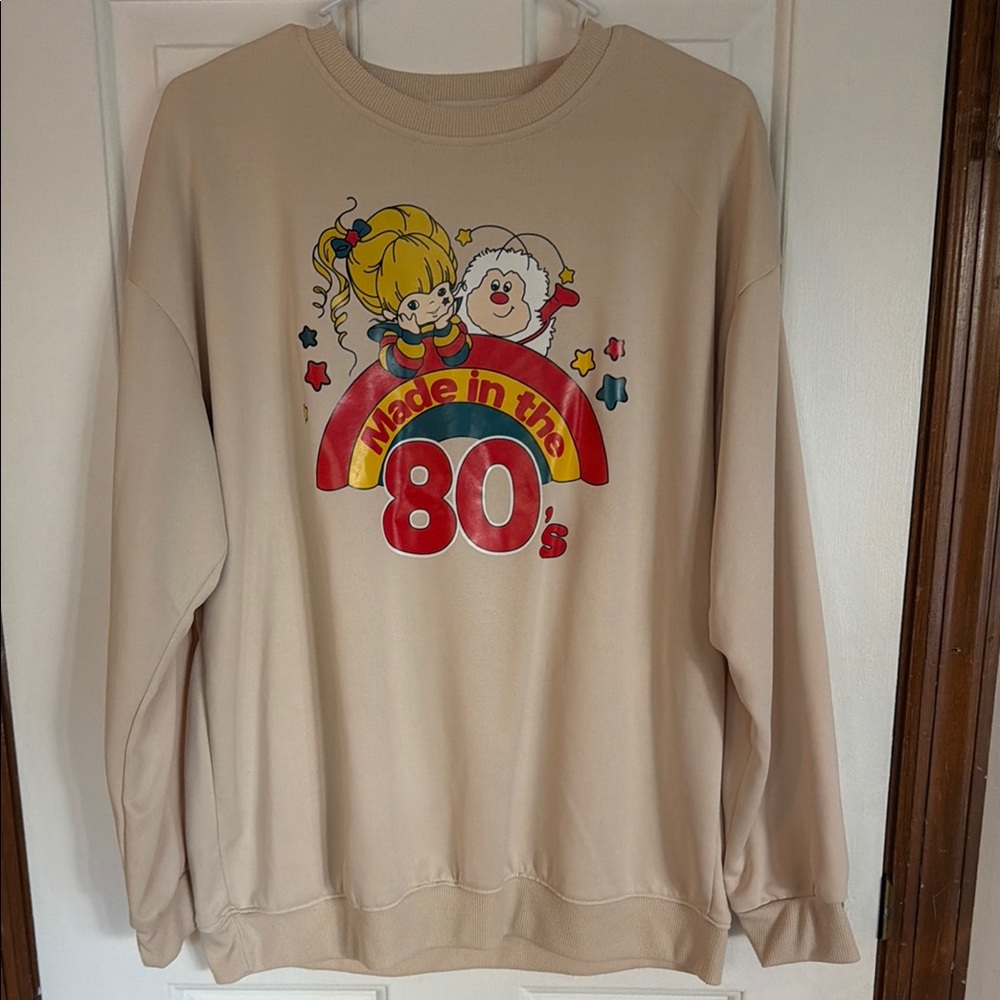 Beige 'Made in the 80s' Graphic Crewneck Sweatshirt